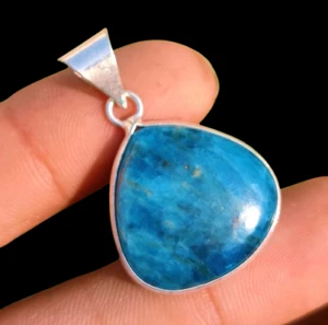Gorgeous Apatite Gemstone Handmade 925 Sterling Silver Jewelry Pendant 1.5 " - Picture 1 of 1