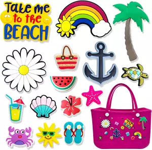15 Stck. Sommer Charms für Bogg Bag PVC Gummi Tragetasche Zubehör - Bild 1 von 12