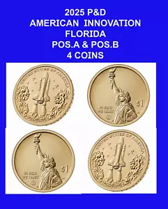 2025 P/D AMERICAN INNOVATION FLORIDA POS.A & POS.B 4 MONEDAS - Imagen 1 de 1