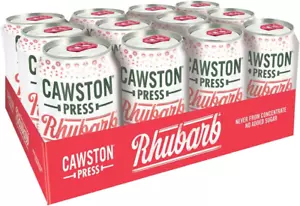 Cawston Press Sparkling Rhubarb Fizzy Drink Blended with Sparkling Water and Pre - Picture 1 of 12