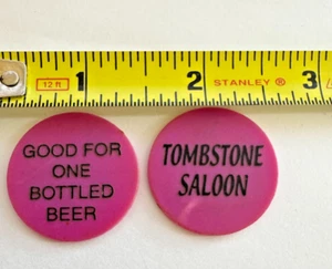 KIRKLAND NEW YORK NY TOMBSTONE SALOON / GOOD FOR ONE BOTTLE BEER TRADE TOKEN - Picture 1 of 1