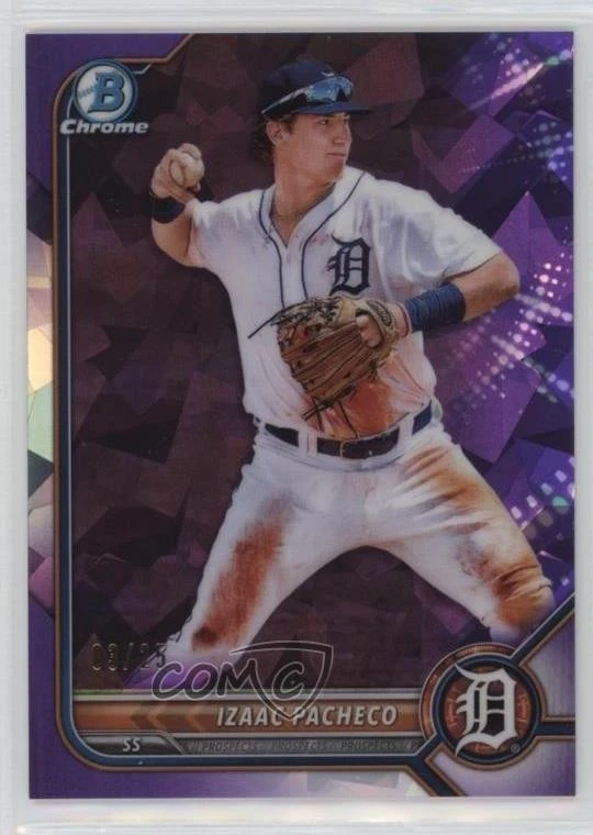 2022 Bowman Sapphire Edition Chrome Prospects Purple /25 Izaac Pacheco #BCP-106 - Image 1 of 2
