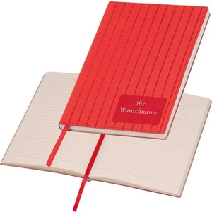 Notizbuch mit Gravur / DIN A5 / mit Softcover / 192 Seiten / Farbe: rot - Bild 1 von 6