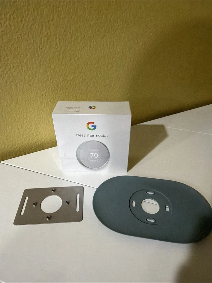 Google Nest G4CVZ Programmable Wi-Fi Thermostat - Fog Gray With trim - Image 1 of 1