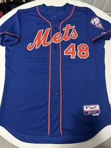 Majestic Authentic Jacob DeGrom on Field New York Mets Jersey Sz 48 XL - Picture 1 of 14