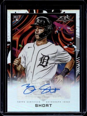 2022 Topps Fire Zack Short Auto RC Rookie #FA-ZS Tigers - Image 1 of 2