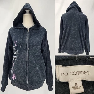 No Comment Womens Medium Make Change Happen Butterfly Hooded Sweatshirt Jacket - Picture 1 of 15