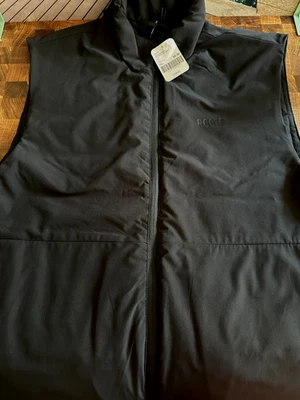 Chaleco acolchado BN Roots Athletics negro con bolsillos para hombre talla M Foto 1 de 4