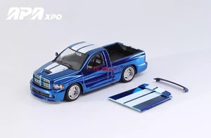 TG GCD 1:64 Plating Blue RAM SRT-10 Pickup Truck Sports Model Diecast Metal Car - Picture 1 of 14