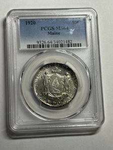 1920 Maine Commemorative Half Dollar PCGS MS64 Nice Eye Appeal - Picture 1 of 4