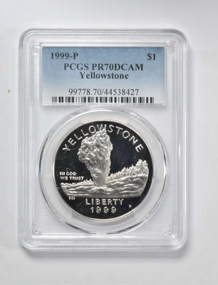 PR70 1999 P Yellowstone Commemorative $1 PCGS Blue Label - Image 1 of 4