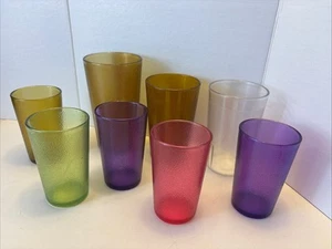 Lote 8 vasos de plástico con guijarros texanos MCM de colección 3 tamaños - Imagen 1 de 8