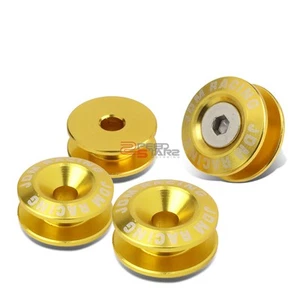 SUJETADOR UNIVERSAL DORADO ALUMINIO LIBERACIÓN RÁPIDA + LAVADORA PARA ESCOTILLA MALETERO DE PARACHOQUES - Imagen 1 de 5