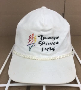 Vintage Tennessee SportsFest 1994 Snapback Truckers Hat Cap Good Snaps White - Picture 1 of 6
