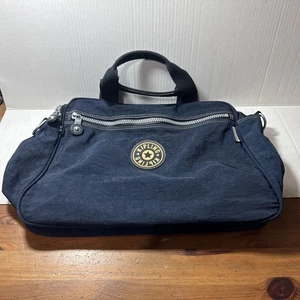 Vintage Kipling Tasche blau Seesack/Fitnessstudio/Reise/Handtasche/Alltagstasche/16x12x8 - Bild 1 von 4