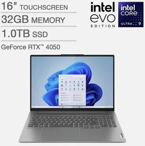 Lenovo IdeaPad Pro 5i 16" 2048x1280 OLED Touch Ultra 9 185H 32GB 1TB RTX4050 W11 - Picture 1 of 2