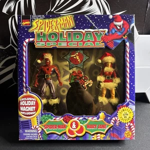 1997 MARVEL SPIDER-MAN MARY JANE VACANZE NATALE FIGURE SPECIALI leggende rare - Foto 1 di 5