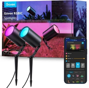 Govee Outdoor Spot Lights, IP65 Waterproof Uplight Landscape Black - Picture 1 of 9