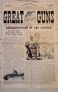 1954 Great Guns Monthly Assassination of Abe Lincoln Weapon Booth Used RARE - Picture 1 of 10