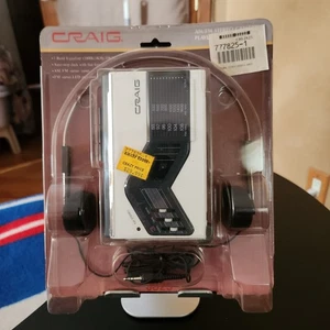 NUOVE cuffie vintage Craig AM/FM radio lettore cassette J825 sigillate in fabbrica - Foto 1 di 9