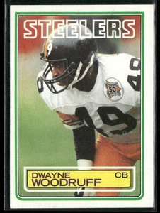1983 Topps Dwayne Woodruff RC #369 Pittsburgh Steelers - Picture 1 of 2