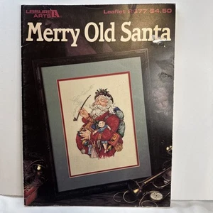 Leisure Arts “MERRY OLD SANTA” Cross Stitch Leaflet #2677 Christmas 1995 - Picture 1 of 4