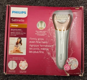 Philips Satinelle Prestige Wet & Dry Epilator,8 Attachments White BRE650, OBN,N3 - Picture 1 of 3