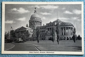 Jackson Mississippi State Capitol Front View of the Capitol Vintage Postcard A-1 - Picture 1 of 6