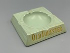 Vntge OLD FORESTER WHISKEY Kentucky Bourbon ART DECO Chalkware Advertise ASHTRAY