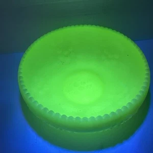 Vintage leuchtet Fenton Pudding 7 Zoll Glas Obstschale Oma Kern Küste - Bild 1 von 8