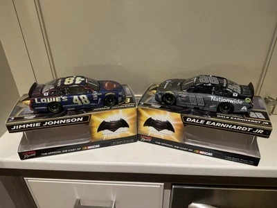 JIMMIE JOHNSON 2016 SUPERMAN  VS DALE EARNHARDT JR BATMAN  COMBO   1/24 ACTION  - Image 1 of 4