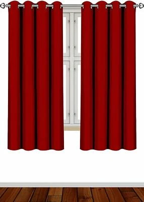 Cortinas de 1 panel ojal oscurecimiento habitación oscurecimiento 54x95" cada panel VENDEDOR DE EE. UU. Foto 1 de 4