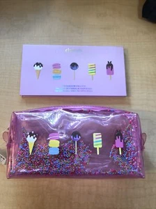 New! Claire’s pink ice cream macaroon popsicle eyeshadow palette Makeup Set Bag - Picture 1 of 17