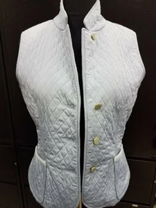 Talbots Steppweste mit Knopfleiste Blau Grau Neu mit Etikett - Bild 1 von 4