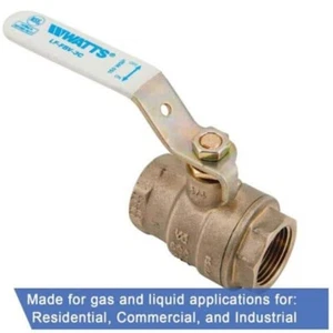 Watts 1/2 in. Brass FIP x FIP Full Port Threaded Ball Valve - Picture 1 of 3