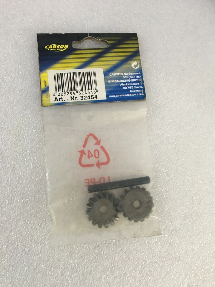 CARSON 32454, Diff Gear Wheel (2PCS) W/Shaft, C-6, C-5, 1/5, 1/6. 2WD BUGGY - Image 1 of 1
