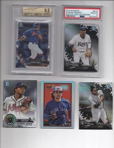 Lot von 5 MLB Karten. Acuna, Bichette, Jimenez, Smith (BGS), Franco (PSA) - Bild 1 von 2