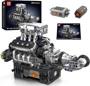 Mould King 10206 V8 Engine Building Kit - Build Your Own V8 Engine Toy, 8-Cylind - Picture 1 of 6