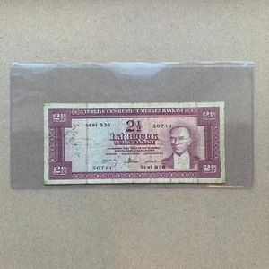 Mustafa Kemal Ataturk Banknote TURKISH L1930 2 1/5 LIRA Currency. Memorabilia - Picture 1 of 3