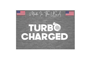 Turbo Charged Sticker Decal JDM Turbo Race Car Truck SUV 6" - Picture 1 of 1