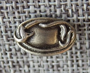 Antique Vtg Art Nouveau Button of Open Mouth Snake Aprx: 5/8" #334-Y - Picture 1 of 4