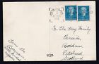 Pays-Bas 1951, 2 x 6c Reine Juliana sur Rotterdam carte postale, envoyée en Ecosse