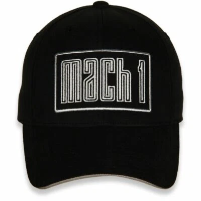 Sombrero negro MACH 1 Mustang Logo * Gorra de gran calidad ¡Envío a todo el mundo y GRATIS a EE. UU.! Foto 1 de 4