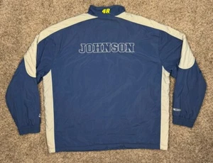 Jimmie Johnson #48 NASCAR Racing Puffer Jacket Men’s Sz XL Distressed Y2K -Read - Picture 1 of 18