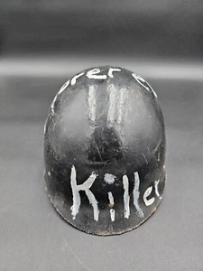 1960's Helmet Liner Vietnam War Militaria With Hippie Protest Graffiti - Picture 1 of 9