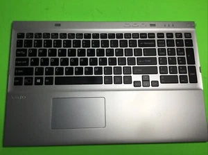 OEM Sony SVT151 15.6" Palmrest Touchpad Backlit Keyboard 60.4YH01.001 - Picture 1 of 3