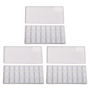 3 Pcs 24-Gitter-Farbbox Reisen Farbmischtablett Lagerung Von Aquarellfarbe - Bild 1 von 12