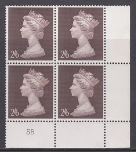 1969 2/6 Machin Hi-Value Zylinder Nr. 6B UNMONTIERT POSTFRISCH/MMH - Bild 1 von 1