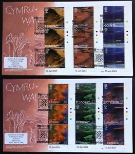 GB 2004 Wales Set + Ampelränder auf Ersttagsbrief, Glamorgan S/H/S - Bild 1 von 5