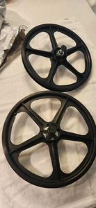 Skyway BMX 20" Tuff Wheels BLACK retro NEW wheelset sealed bearings 3/8 axles * - Picture 1 of 3